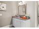 Bathroom vanity offers generous countertop and cabinet space, with framed mirror and vanity lighting at 1270 Briarwood Ne Rd, Atlanta, GA 30319