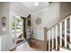 Inviting foyer features hardwood floors, decorative molding, and an open view to the front yard at 1270 Briarwood Ne Rd, Atlanta, GA 30319