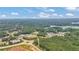 Expansive aerial view showcasing a mix of residential areas, businesses, and a lake surrounded by dense trees at 3131 Lee Cir, Buford, GA 30518