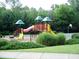 Community playground featuring slides, climbing structures, and a basketball court for outdoor fun at 5157 Wellisford Ct, Suwanee, GA 30024