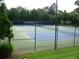 Well-maintained tennis courts within the Grandview community, surrounded by trees and fencing at 5157 Wellisford Ct, Suwanee, GA 30024