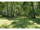 Lush green backyard with mature trees offering a private and tranquil setting at 1956 Regents Way, Marietta, GA 30062