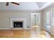 Inviting living room featuring a classic fireplace, hardwood floors, and neutral décor at 1956 Regents Way, Marietta, GA 30062