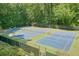 Aerial view of tennis courts surrounded by lush greenery, ideal for outdoor recreation at 4177 Elder Ln, Duluth, GA 30096