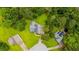 Aerial view of property featuring a well-maintained lawn and trees at 1876 Kathy Ct, Douglasville, GA 30135