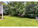 Large, well-maintained backyard with lush green grass and mature trees at 1876 Kathy Ct, Douglasville, GA 30135