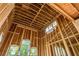 New home construction showcasing the home's framing, high ceilings, and window placement at 5271 Oglethorpe Ct, Powder Springs, GA 30127
