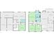 Combined floor plans of basement and upper level showing layout of home at 185 Fox Run, Loganville, GA 30052