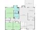 Floor plan of upper level showing bedrooms, bathrooms, kitchen, balcony, living and dining areas at 185 Fox Run, Loganville, GA 30052