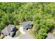 Aerial view of a home highlighting the manicured landscaping and peaceful wooded surroundings at 4208 Sierra Creek Ct, Hoschton, GA 30548