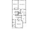 Second-floor plan featuring three bedrooms, two baths, a laundry room, and walk-in closets at 2975 Jefferson St, Austell, GA 30106