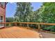 Spacious wooden deck with railing overlooking lush greenery and providing a peaceful retreat at 6010 Somerset Ct, Suwanee, GA 30024