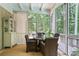 Screened porch with wicker chairs and table, ideal for outdoor dining at 12160 Oak Hollow Way, Alpharetta, GA 30005