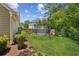 Fenced-in backyard with trampoline at 2720 Stillwater Lake Ln, Marietta, GA 30066