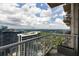 Enjoy city views from this balcony in a high-rise building at 855 Peachtree Ne St # 3304, Atlanta, GA 30308