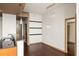 Contemporary kitchen with sleek finishes, stainless steel appliances, and convenient breakfast bar at 855 Peachtree Ne St # 3304, Atlanta, GA 30308
