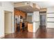 Open-concept kitchen featuring stainless steel appliances and granite countertops at 855 Peachtree Ne St # 3304, Atlanta, GA 30308