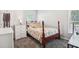 Cozy bedroom with a queen sized bed and two windows at 1010 Capella Creek Way, Grayson, GA 30017