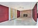 Finished basement with brick fireplace and french doors at 5419 Ahyoka Dr, Morrow, GA 30260