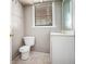Modest bathroom with single vanity and neutral decor at 5419 Ahyoka Dr, Morrow, GA 30260