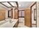 Well-lit bathroom with marble vanity, plenty of counter space and great fixtures at 3152 Sycamore Ln, Marietta, GA 30066