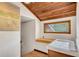 Bright nook with a view, a window bench, a wood-beam ceiling and accent lighting at 3152 Sycamore Ln, Marietta, GA 30066
