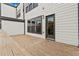 Back deck with wood flooring and grey siding, perfect for enjoying the outdoors at 2118 Iverson Se Dr, Smyrna, GA 30080
