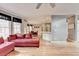 Open floorplan featuring a living room, dining area and kitchen with hardwood flooring at 2875 Daniel Park Run, Dacula, GA 30019