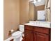 Well-appointed powder room features a vanity, mirror, and fixtures at 3819 Courson St, Marietta, GA 30066