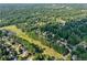 Overhead shot showcasing a residential neighborhood next to a golf course and lush green landscape at 1313 Fallsbrook Nw Ter, Acworth, GA 30101