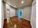 Spacious bedroom with hardwood floors, closet, and sliding glass door to a deck at 2268 Sparrow Ridge Ne Dr, Marietta, GA 30066