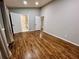 Spacious bedroom with hardwood floors, two closets, and ensuite bath at 2268 Sparrow Ridge Ne Dr, Marietta, GA 30066