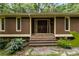 Inviting entryway with double doors and stone pathway at 4968 Twin Branches Way, Dunwoody, GA 30338