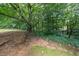 A natural backyard setting with lush greenery and wooded landscape at 865 Old Creek Trl, Atlanta, GA 30328