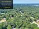 Aerial view of wooded 0.4 acre lot in Decatur, GA at 2802 Leisure Woods Ln, Decatur, GA 30034