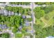 Aerial view of the property, lot, and surrounding neighborhood featuring green trees at 85 Ollie St, Atlanta, GA 30314
