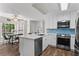 Modern kitchen featuring stainless steel appliances, white cabinets, and a cozy breakfast nook at 4961 Thornwood Nw Trce, Acworth, GA 30102