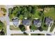 Aerial view of homes with mature trees and landscaping; close to a peaceful street and cul-de-sac at 29 Sedgefield Overlook, Dallas, GA 30157