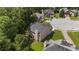 Aerial view capturing backyard, architectural features, and integration with mature surrounding landscape at 3405 Summer Brooke Way, Union City, GA 30291