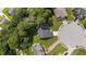 Overhead shot of home showcasing its lot size, landscaping, and neighborhood's proximity to green spaces at 3405 Summer Brooke Way, Union City, GA 30291