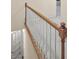 Upstairs hallway with wood railing and trim, and neutral walls at 1781 Point Pleasant Se, Smyrna, GA 30080