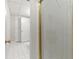 Bathroom with tiled floors and enclosed shower with decorated glass at 2832 Windrush Dr, Buford, GA 30518