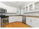 Beautiful kitchen with white cabinets, stainless steel appliances, and lots of storage space at 2832 Windrush Dr, Buford, GA 30518