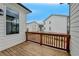 Cozy outdoor deck with wood railings, perfect for enjoying the backyard view at 1273 Harvest Park Ln, Suwanee, GA 30024