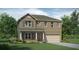 Charming two-story brick home with a well-manicured lawn and attached two-car garage at 516 Almere Dr, Hampton, GA 30228