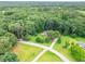 Aerial view of a home nestled among lush greenery and mature trees at 2071 Habersham Cir, Covington, GA 30014