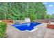 In-ground pool with diving board and surrounding greenery at 2071 Habersham Cir, Covington, GA 30014