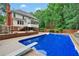 Backyard in-ground pool with an outdoor seating area at 2071 Habersham Cir, Covington, GA 30014
