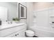 Clean bathroom with a bathtub shower and vanity sink at 2682 Brookview Nw Ln, Atlanta, GA 30318