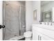 Sleek bathroom features a glass-enclosed shower, modern vanity, and stylish fixtures at 2682 Brookview Nw Ln, Atlanta, GA 30318